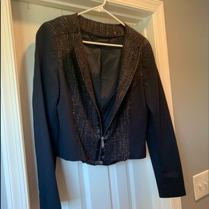 Elie Tahari Cropped Tweed Blazer